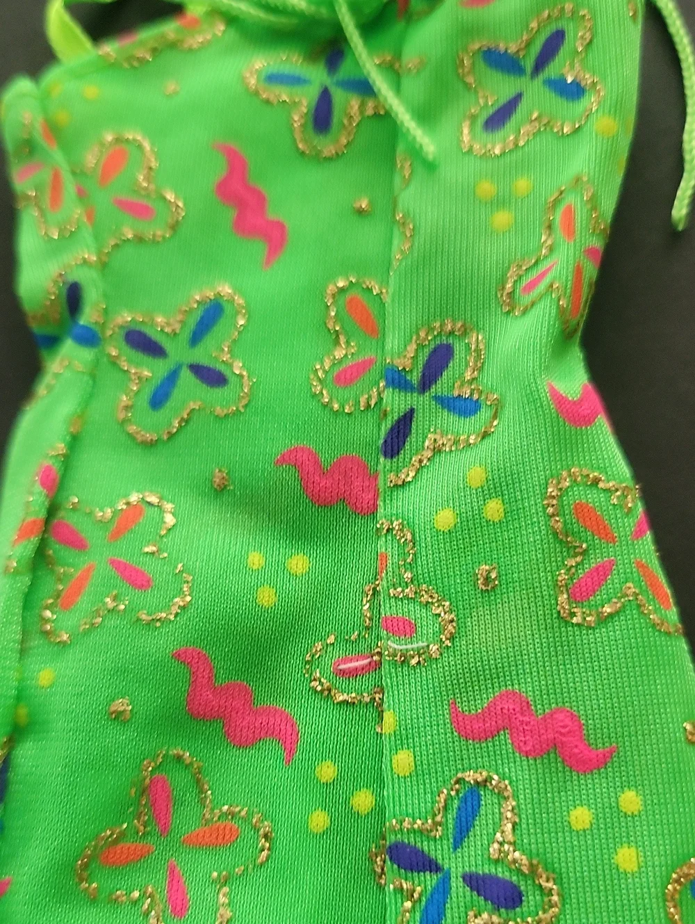 Neon Green Fringe Barbie Outfit- Floral Print Tank Dress & Jacket